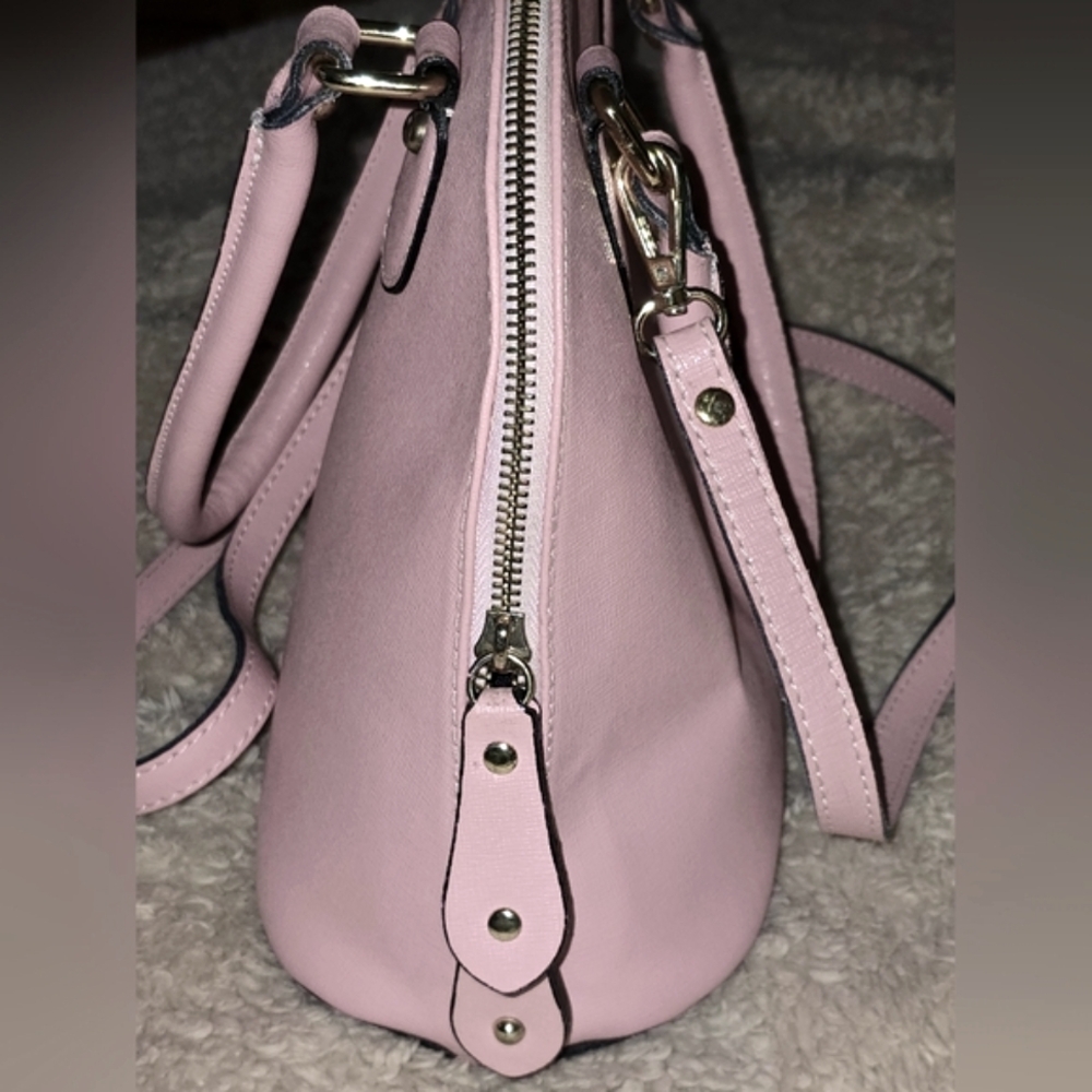 Borse En Pelle. Pink Saffiano Dome Satchel. Made In Italy. EUC - Picture 5 of 14